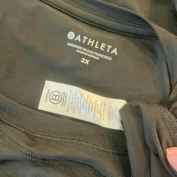 ATHLETA MIDI TANK DRESS UPF 50 POCKETS BLACK SZ XXL TENNIS/PICKLEBALL VERSATILE - Picture 7 of 16